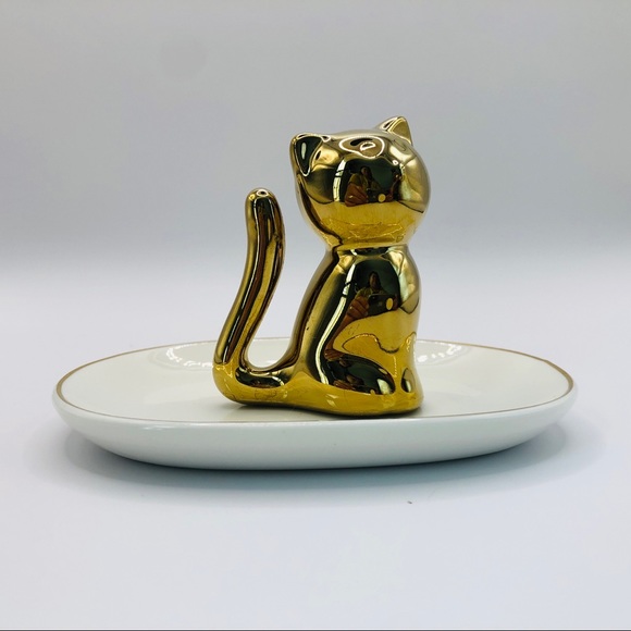 Gold Cat Trinket Dish - Picture 5 of 6